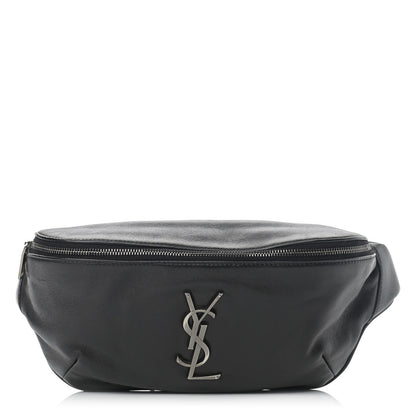 Saint Laurent Calfskin Monogram Belt Bag Black 1 of 14