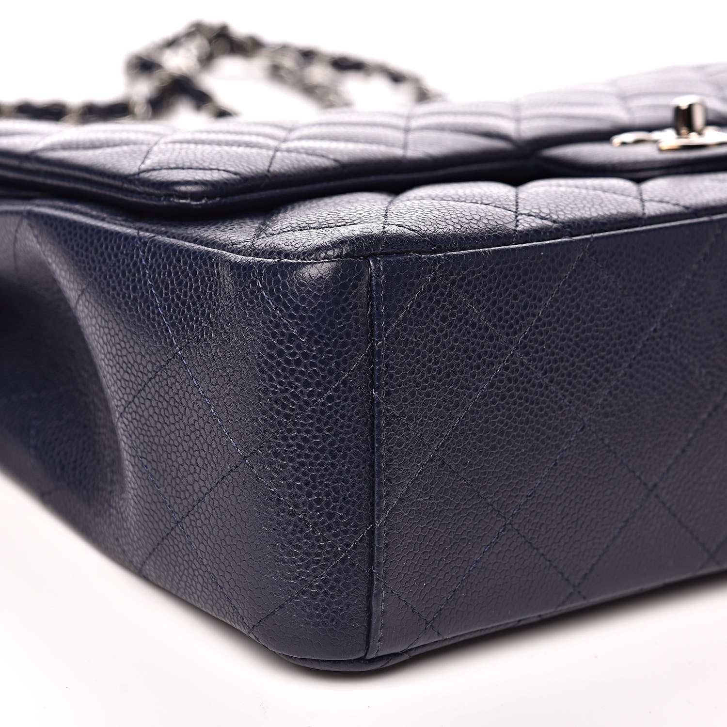 Chanel Caviar Quilted Maxi Double Flap Navy Blue 8 of 19