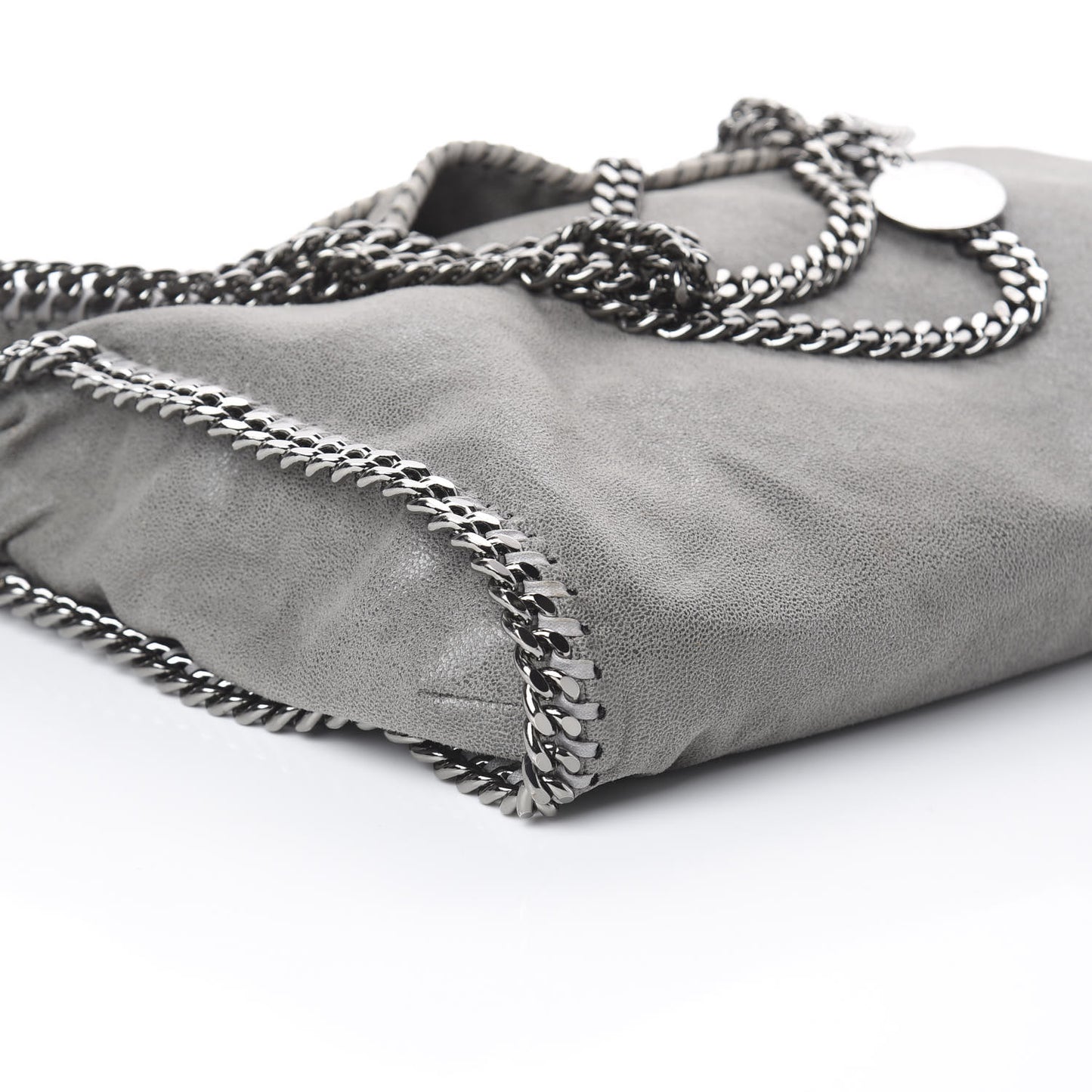 Shaggy Deer Falabella Fold Over Tote Grey