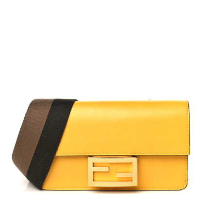Fendi Vitello King Mini Flat Baguette Mimosa 1 of 9