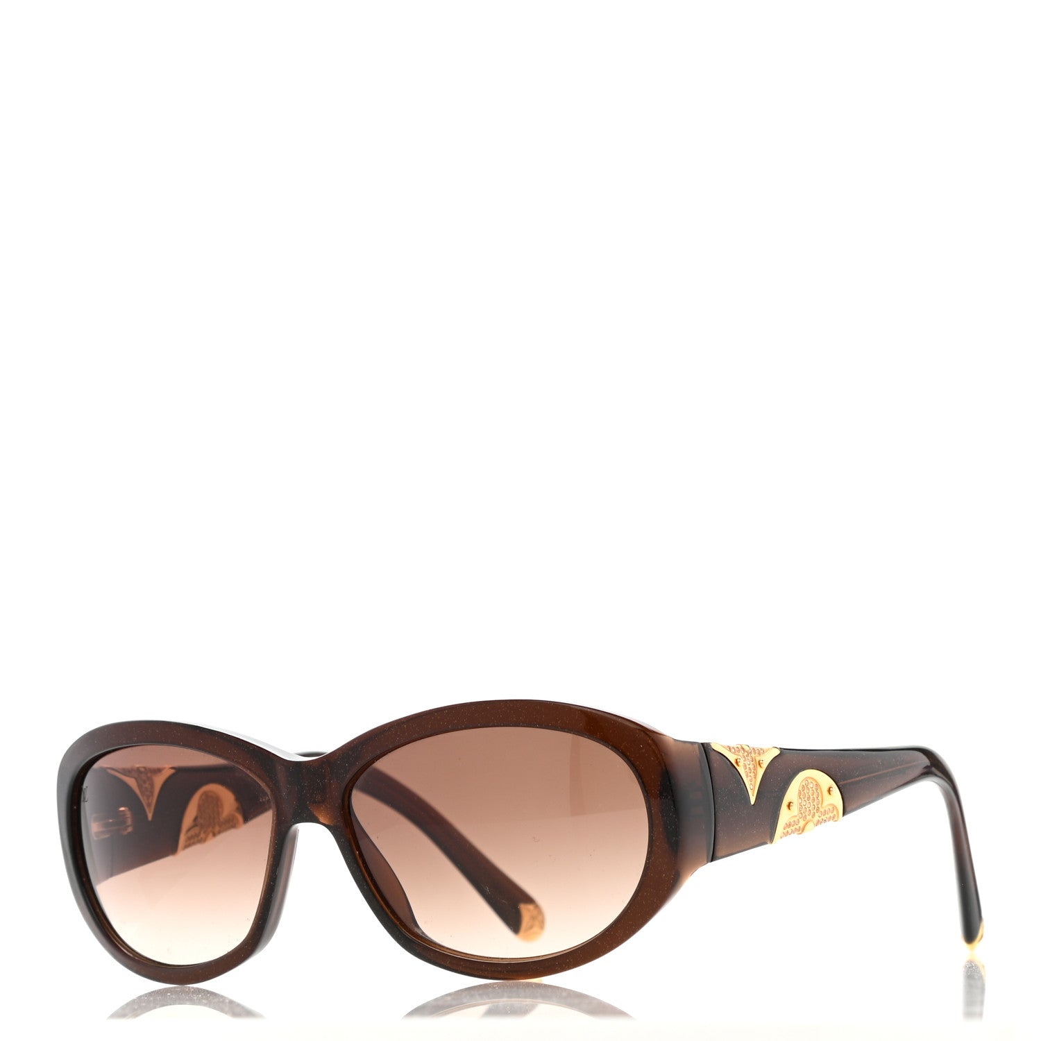 Louis Vuitton Iris PM Sunglasses Z0332E Brown Speckling 1 of 8