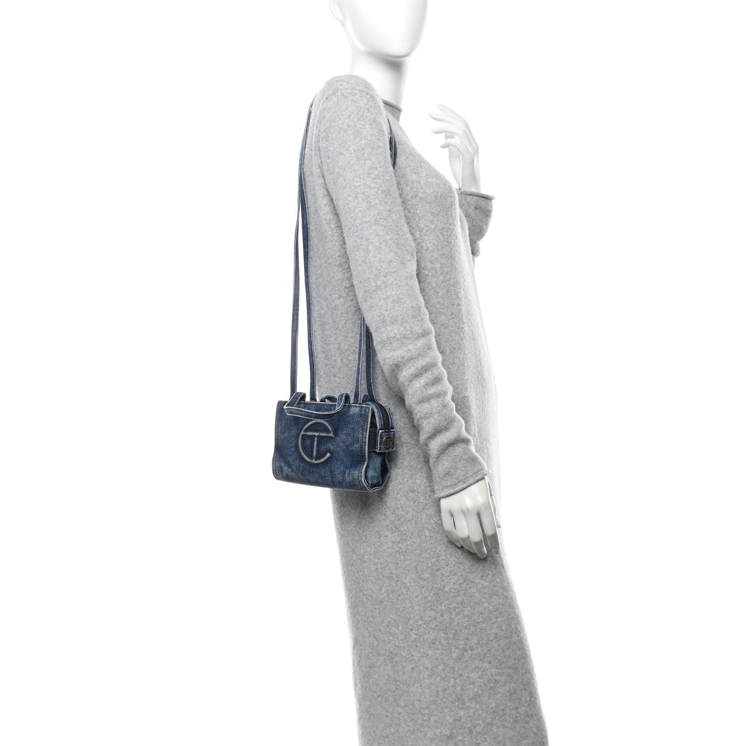 Telfar Denim Small Shopping Bag Blue 2 of 10