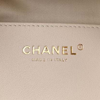 Chanel Tweed Quilted Small Chanel 25 Handbag Ecru Khaki Gold Red 6 of 10