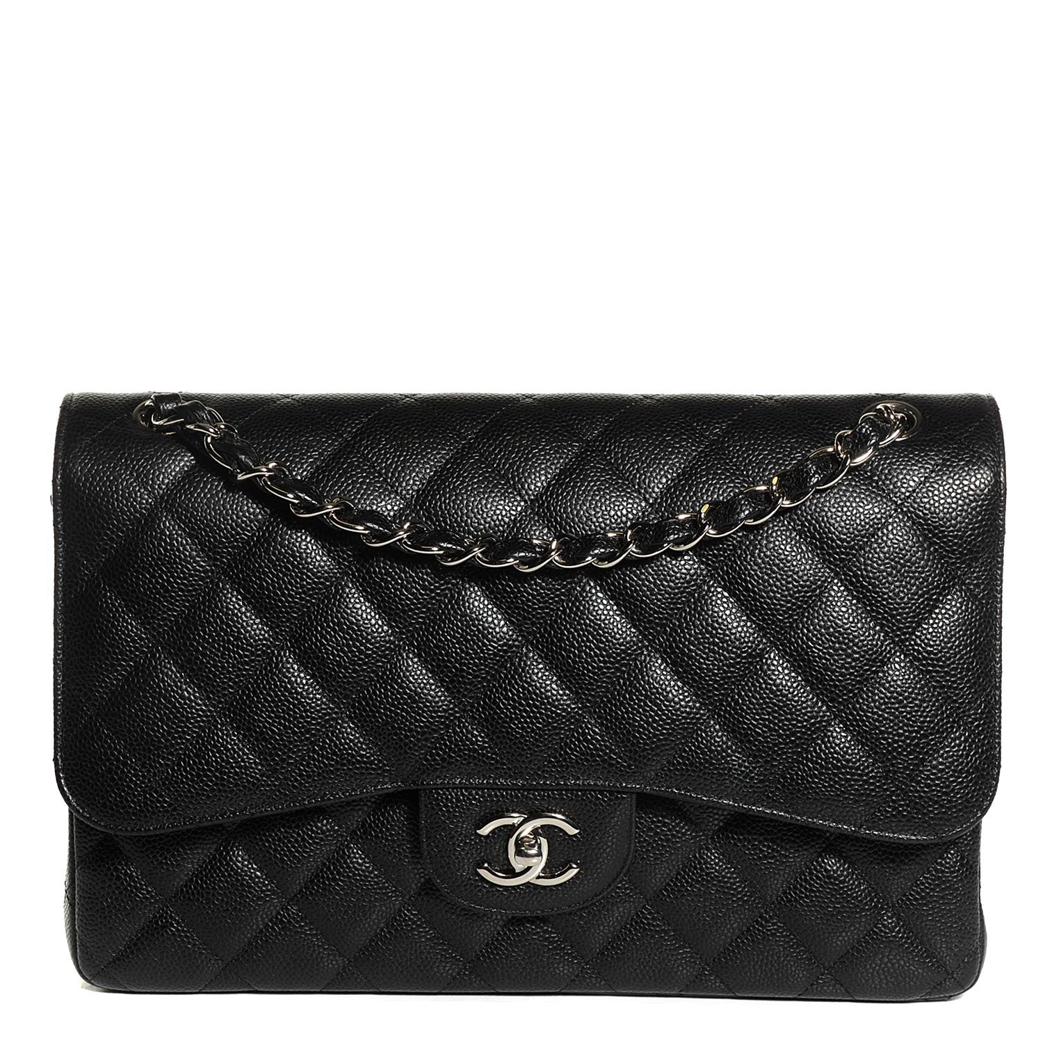 Chanel Caviar Quilted Jumbo Double Flap Black 9 of 16