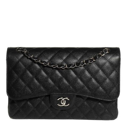 Chanel Caviar Quilted Jumbo Double Flap Black 9 of 16
