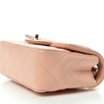 Chanel Lambskin Quilted Mini Rectangular Flap Light Pink 7 of 10