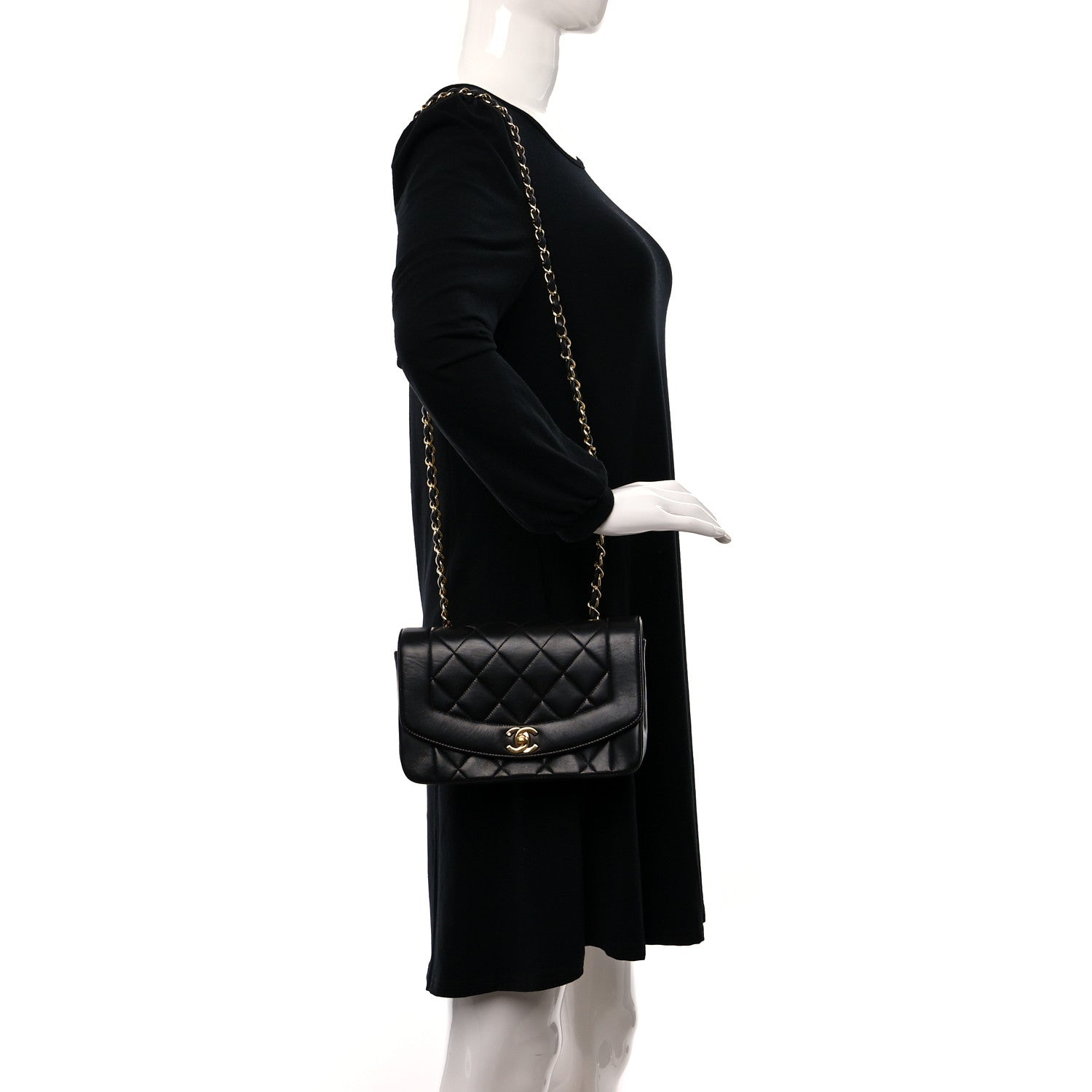 Chanel Lambskin Quilted Small Single Flap Black 2 of 11