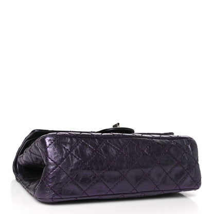 Chanel Metallic Aged Calfskin Quilted 2.55 Reissue 225 Flap Purple 4 of 10