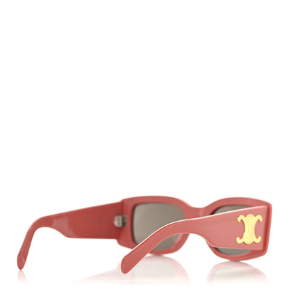 Celine Acetate Triomphe XL 01 Sunglasses CL40282U Shiny Pink Brown 4 of 6