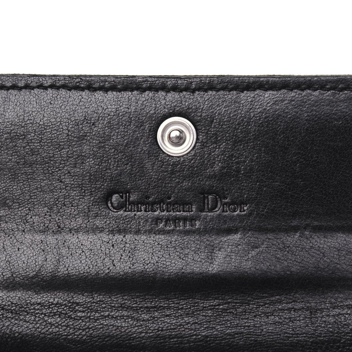 Lambskin Cannage Lady Dior Card Holder Black
