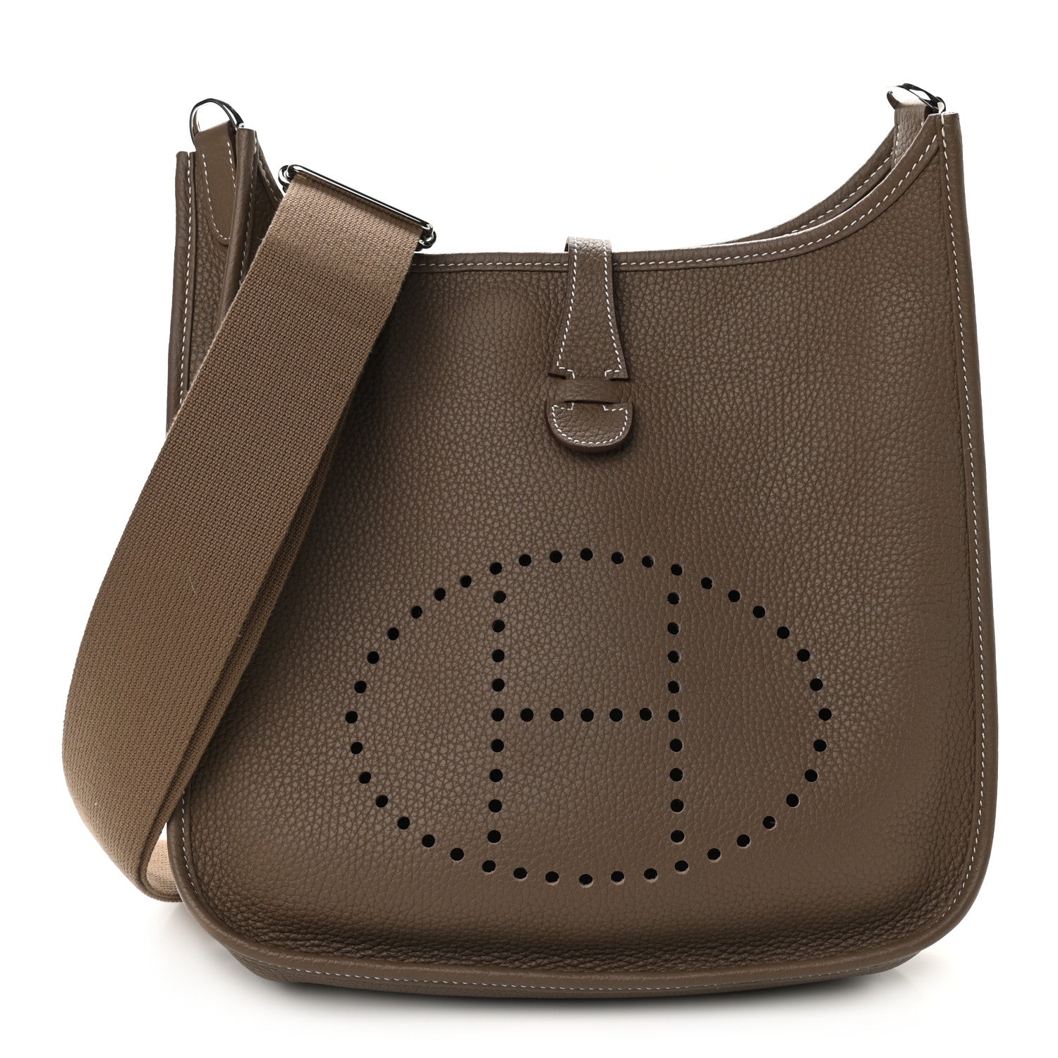 Hermes Taurillon Clemence Evelyne III PM Etoupe 1 of 9