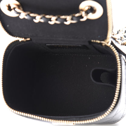 Chanel Lambskin Quilted Mini Vanity Case With Chain Black 4 of 12