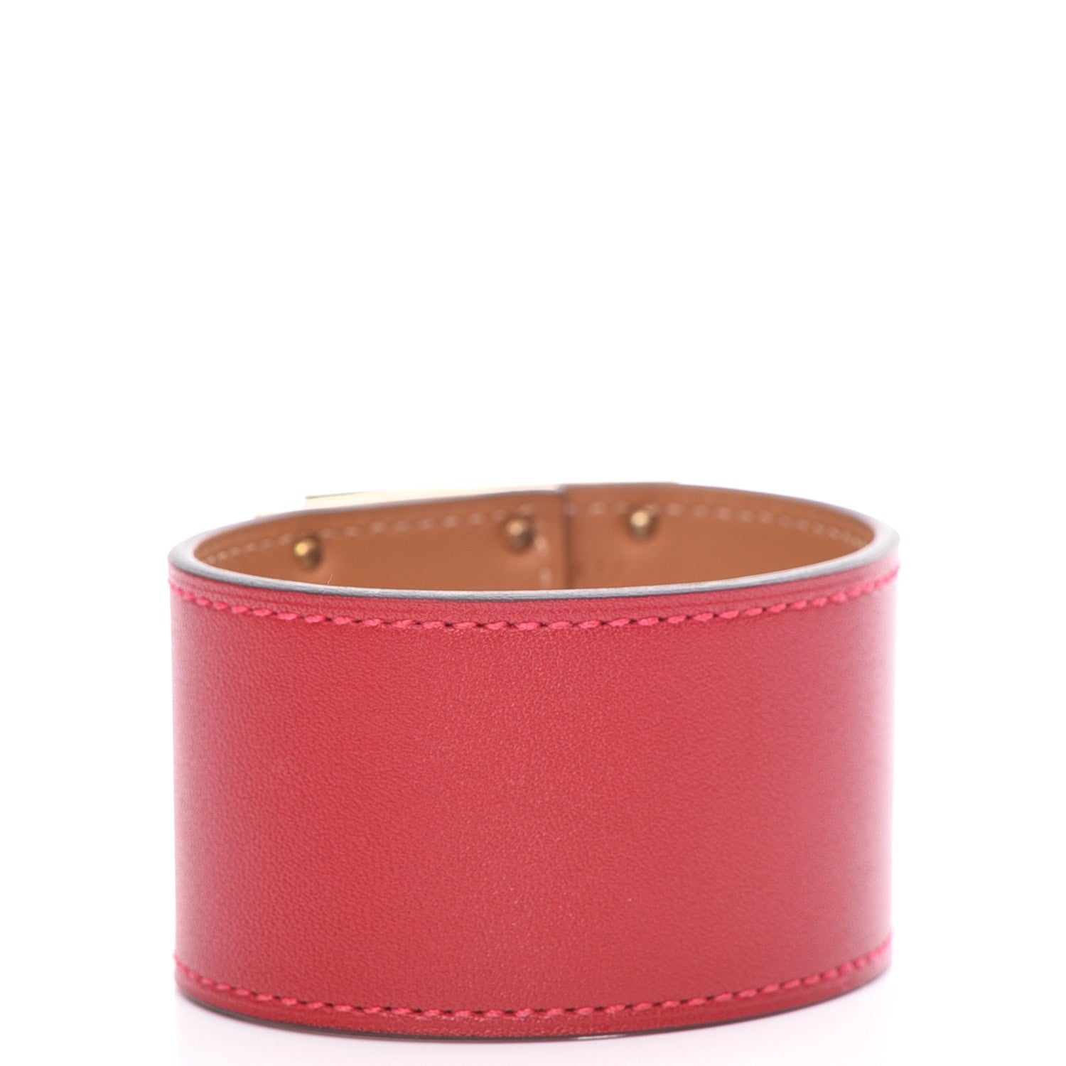 Hermes Tadelakt Kelly Dog Bracelet T2 Rouge Vif 3 of 8