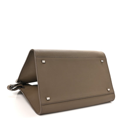 The Row Matte Grained Calfskin Soft Margaux 15 Dark Taupe 4 of 9