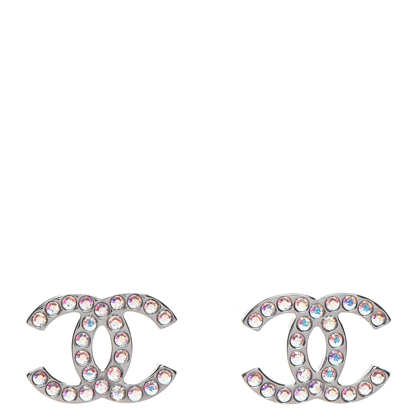 Iridescent Crystal CC Earrings Multicolor