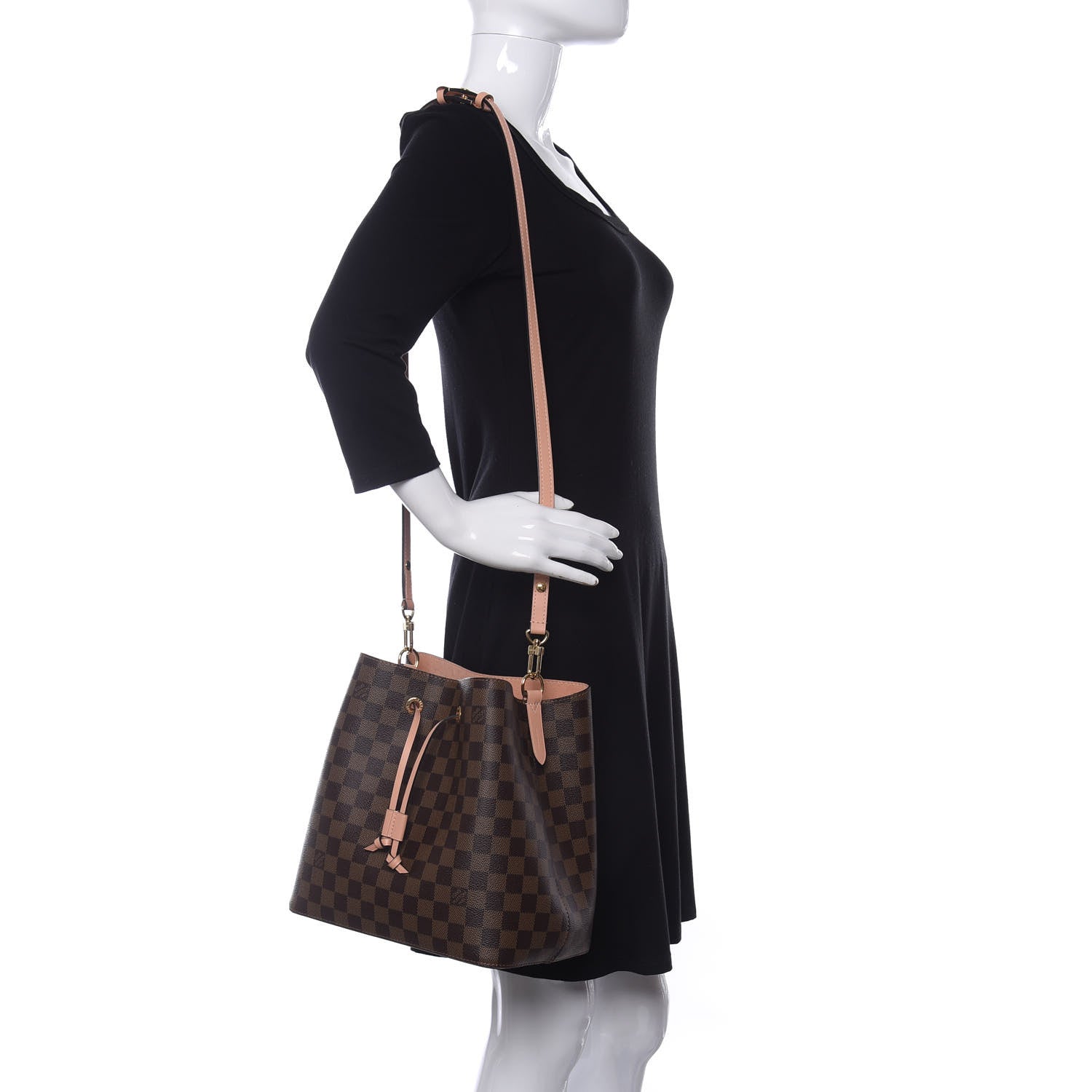 Louis Vuitton Damier Ebene Neonoe MM Venus Pink 2 of 9