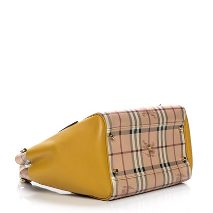 Burberry Haymarket Check Small Canterbury Tote Gold Freesia 4 of 14