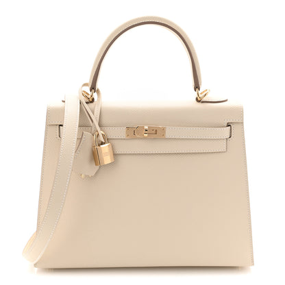 Hermes Epsom Kelly Sellier 25 Craie 1 of 21