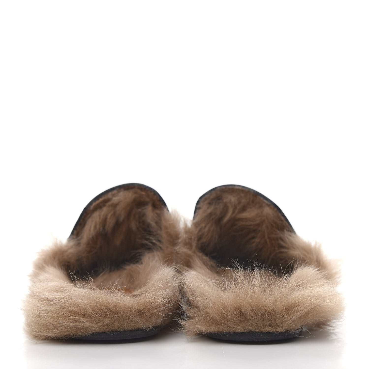 Gucci Calfskin Fur Womens Princetown Slippers 35 Black 7 of 10
