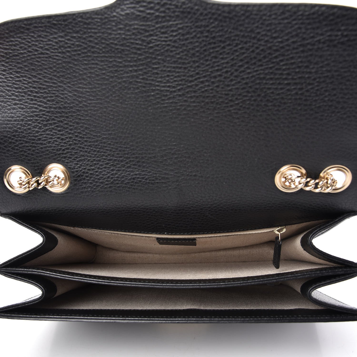 Gucci Dollar Calfskin Interlocking G Shoulder Bag Black 5 of 10
