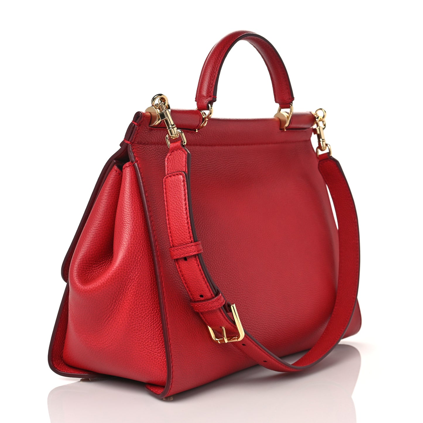 Calfskin Medium Sicily Soft Satchel Red