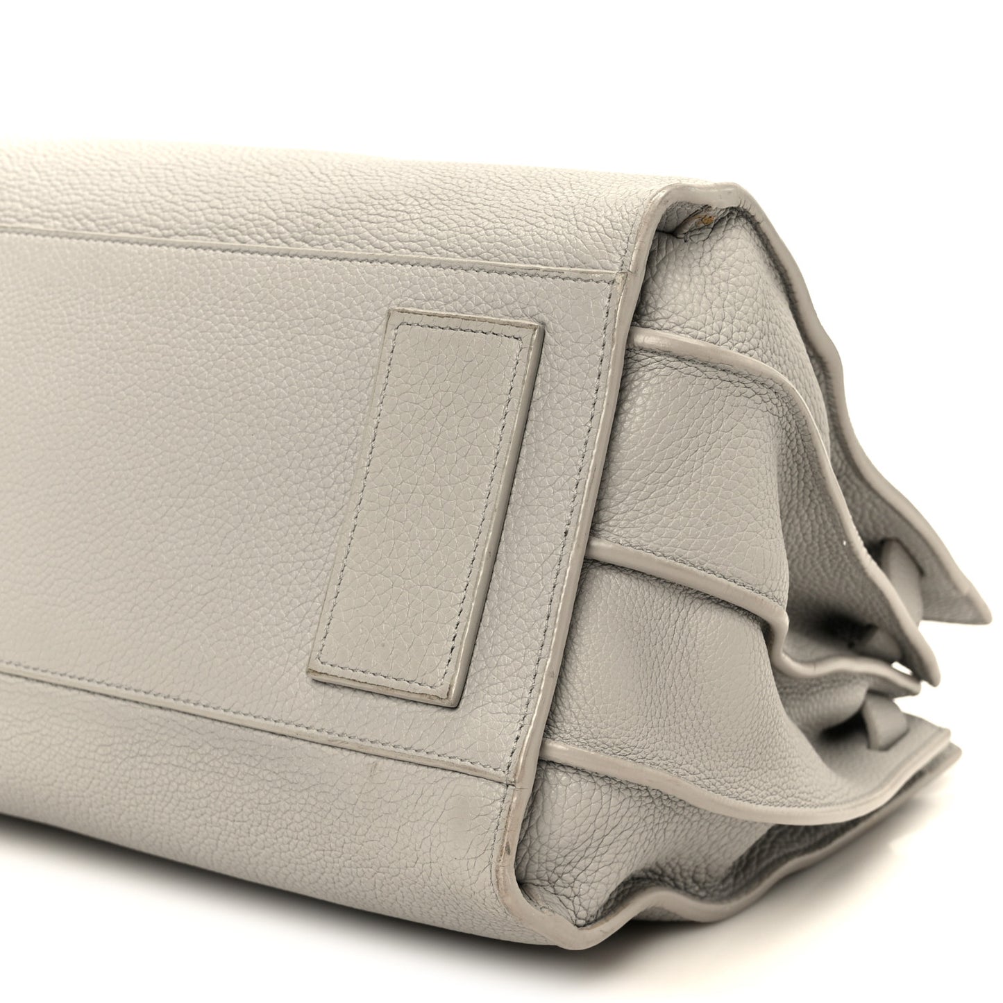 Grained Calfskin Small Supple Sac De Jour Grey