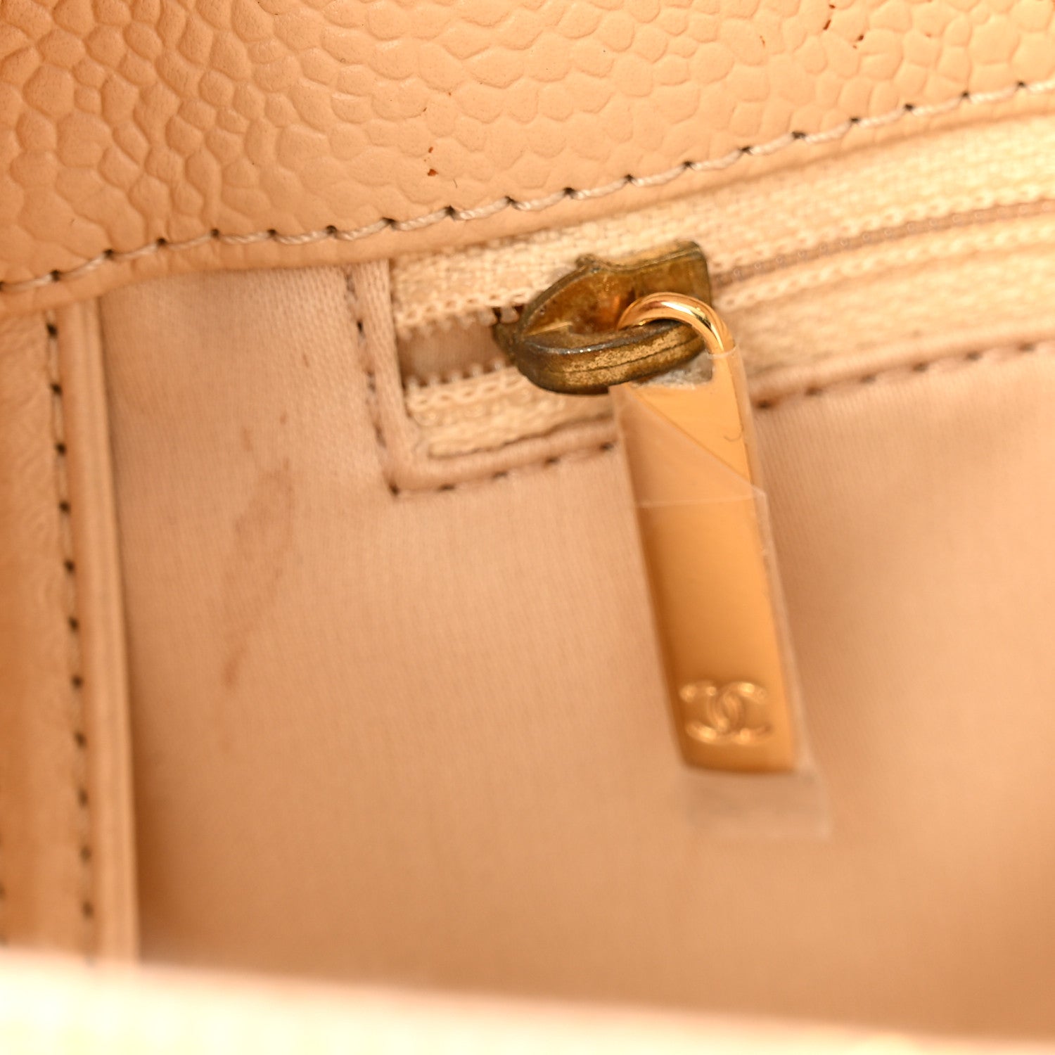 Chanel Caviar Quilted Grand Shopping Tote GST Beige 14 of 14