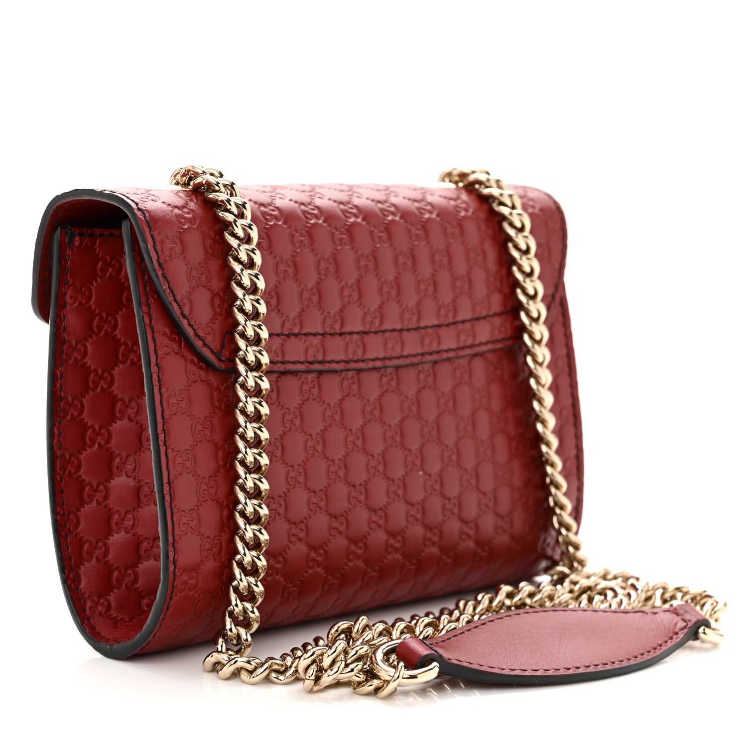 Gucci Soft Microguccissima Mini Emily Chain Shoulder Bag Rosso 3 of 11