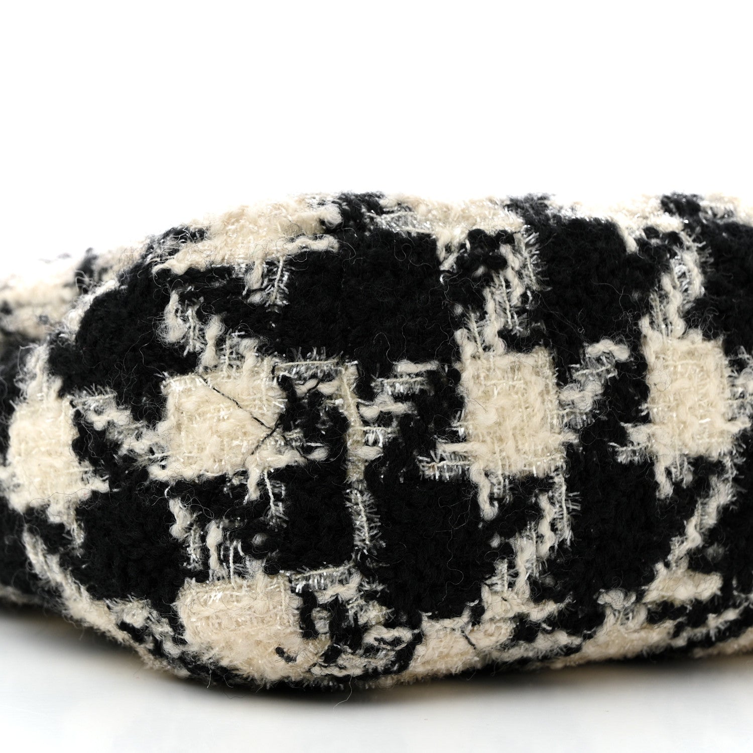 Chanel Tweed Quilted Medium Chanel 19 Flap Black Ecru White 9 of 13