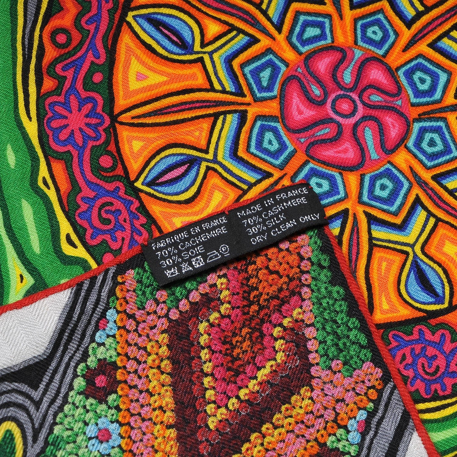 Hermes Cashmere Silk L'Arbre Du Vent Shawl 140 3 of 4