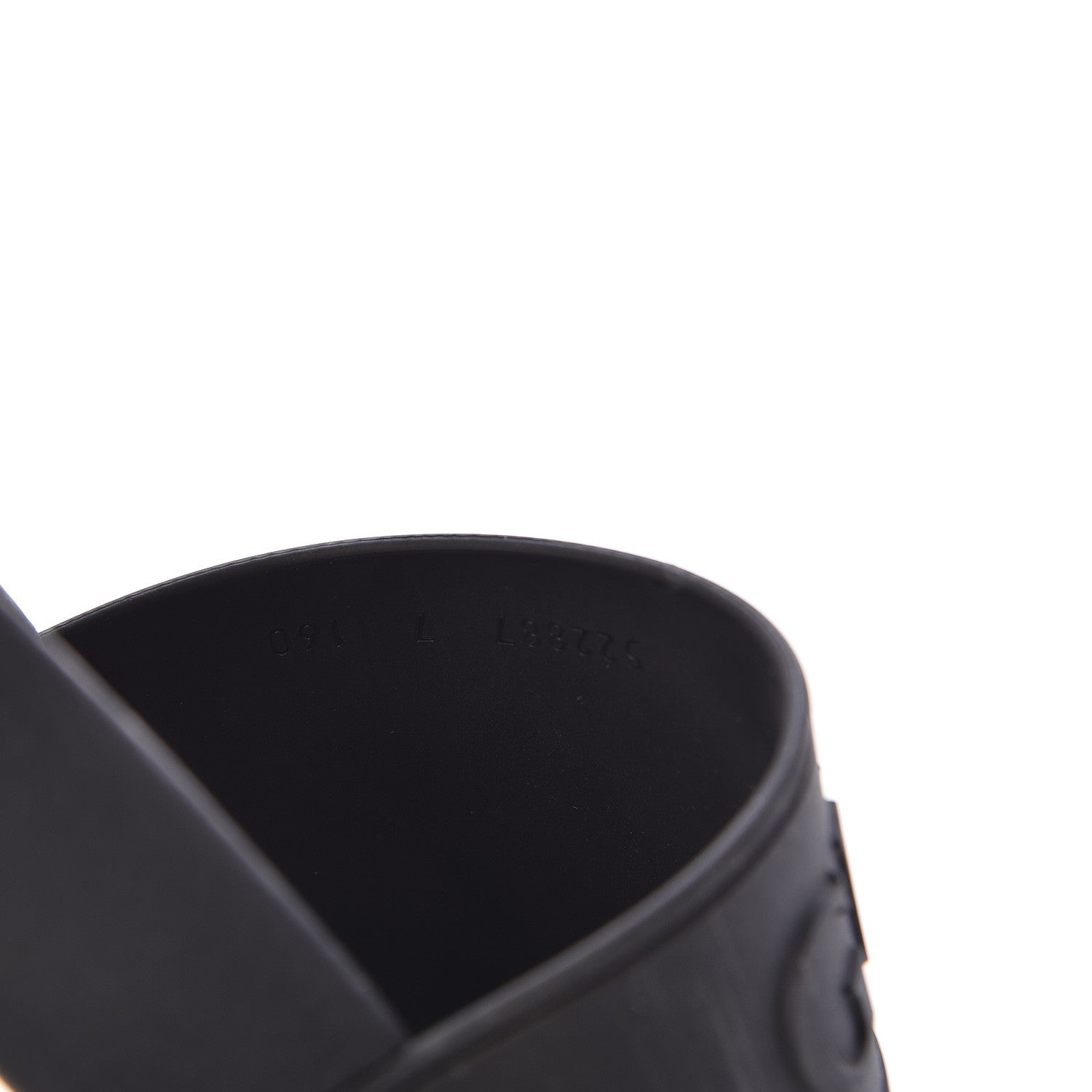 Gucci Rubber Logo Stamped Mens Slide Sandals 7 Black 7 of 9