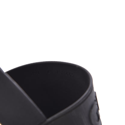 Gucci Rubber Logo Stamped Mens Slide Sandals 7 Black 7 of 9