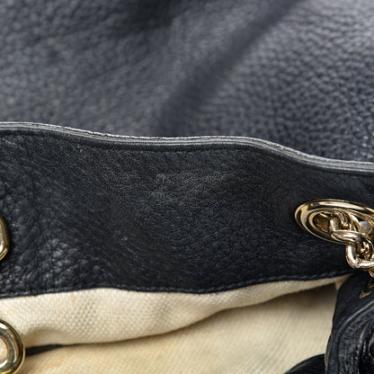 Gucci Pebbled Calfskin Medium Soho Chain Shoulder Bag Black 17 of 29