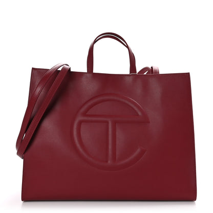 Telfar Vegan Leather Large Shopping Bag Oxblood 1 of 8