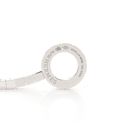 Hermes 18K White Gold Diamond Finesse Link Necklace 4 of 5