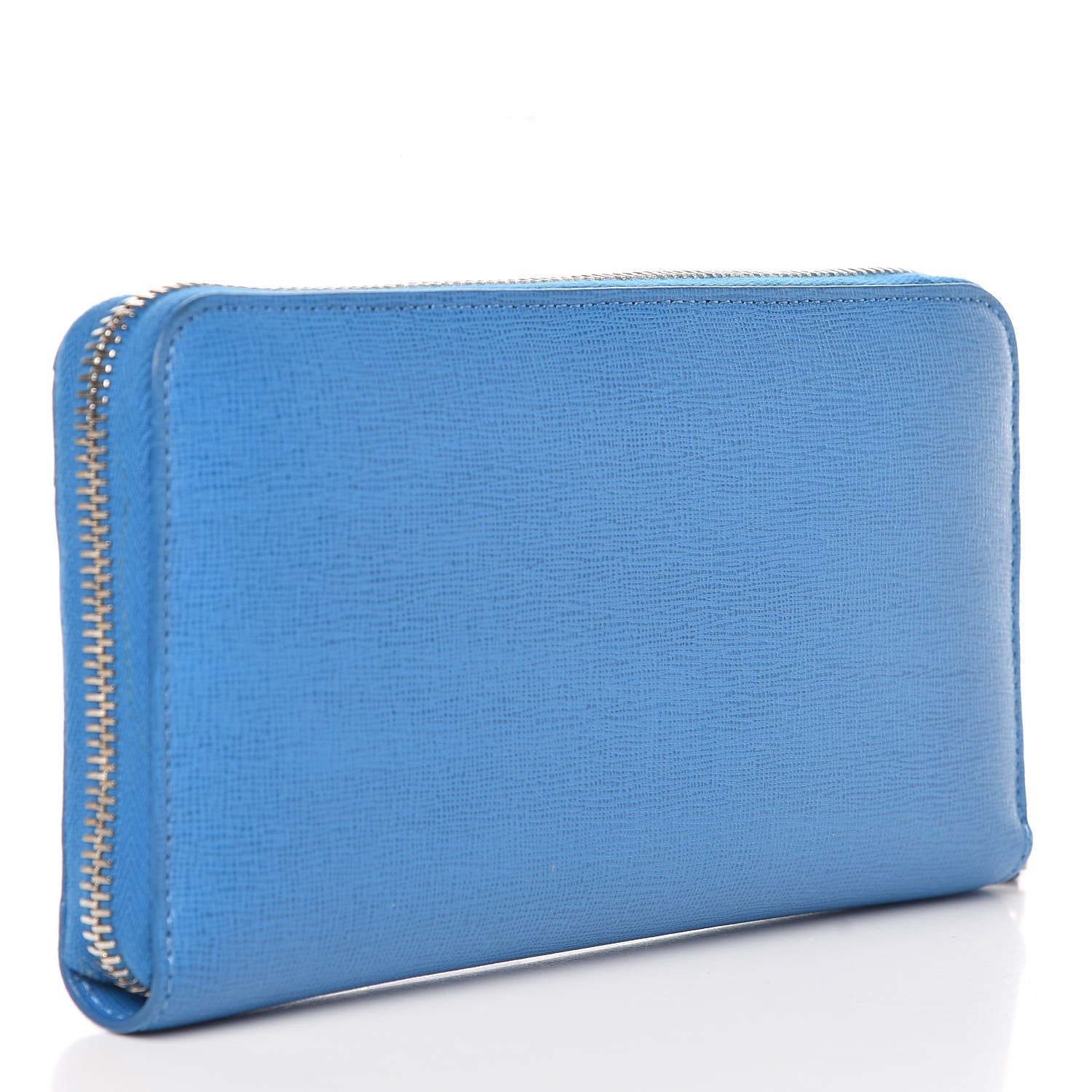 Fendi Vitello Elite Crystal Eye Monster Zip Around Wallet Royal Blue Papavero Multicolor 3 of 10