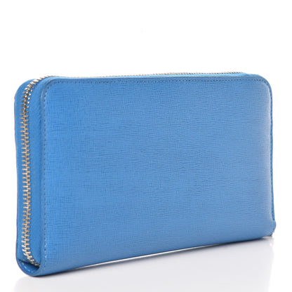 Fendi Vitello Elite Crystal Eye Monster Zip Around Wallet Royal Blue Papavero Multicolor 3 of 10