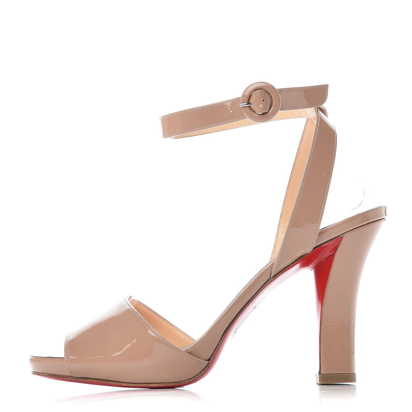 Patent Havana Forties 100 Sandals 36.5 Nude