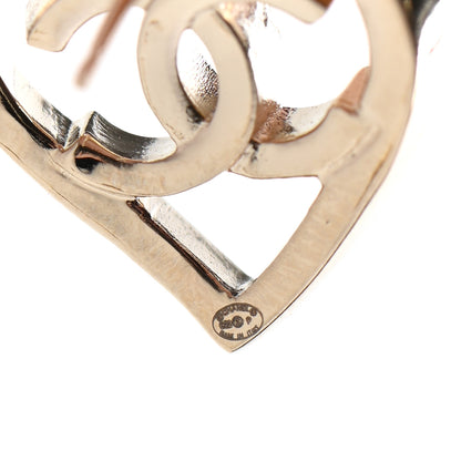 Chanel Metal CC Heart Coco In Love Earrings Gold 4 of 4