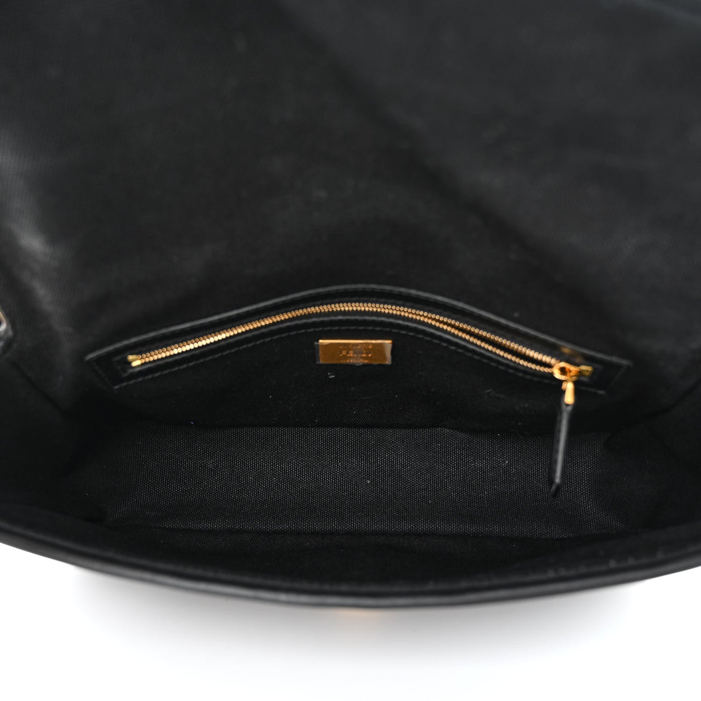 Canvas Vitello King Extra Strap FF Embroidered Baguette Black