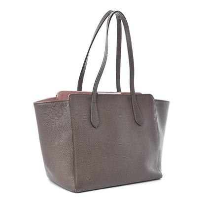 Gucci Dollar Calfskin Small Swing Tote Grey Field Soft Pink 3 of 10