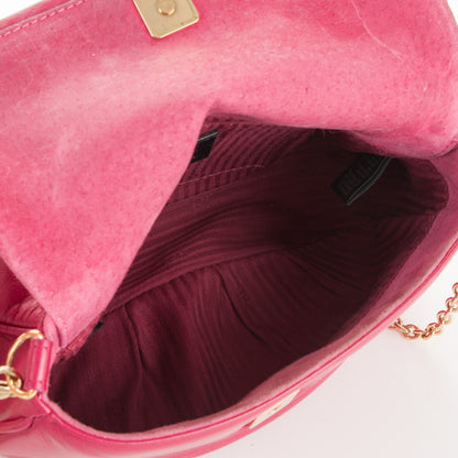 Fendi Nappa Fendista Pouchette Crossbody Fuxia Scuro 5 of 7