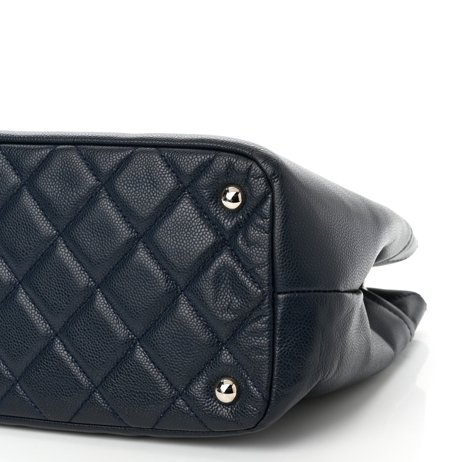 Chanel Caviar Quilted Timeless CC Soft Tote Navy Blue 10 of 14