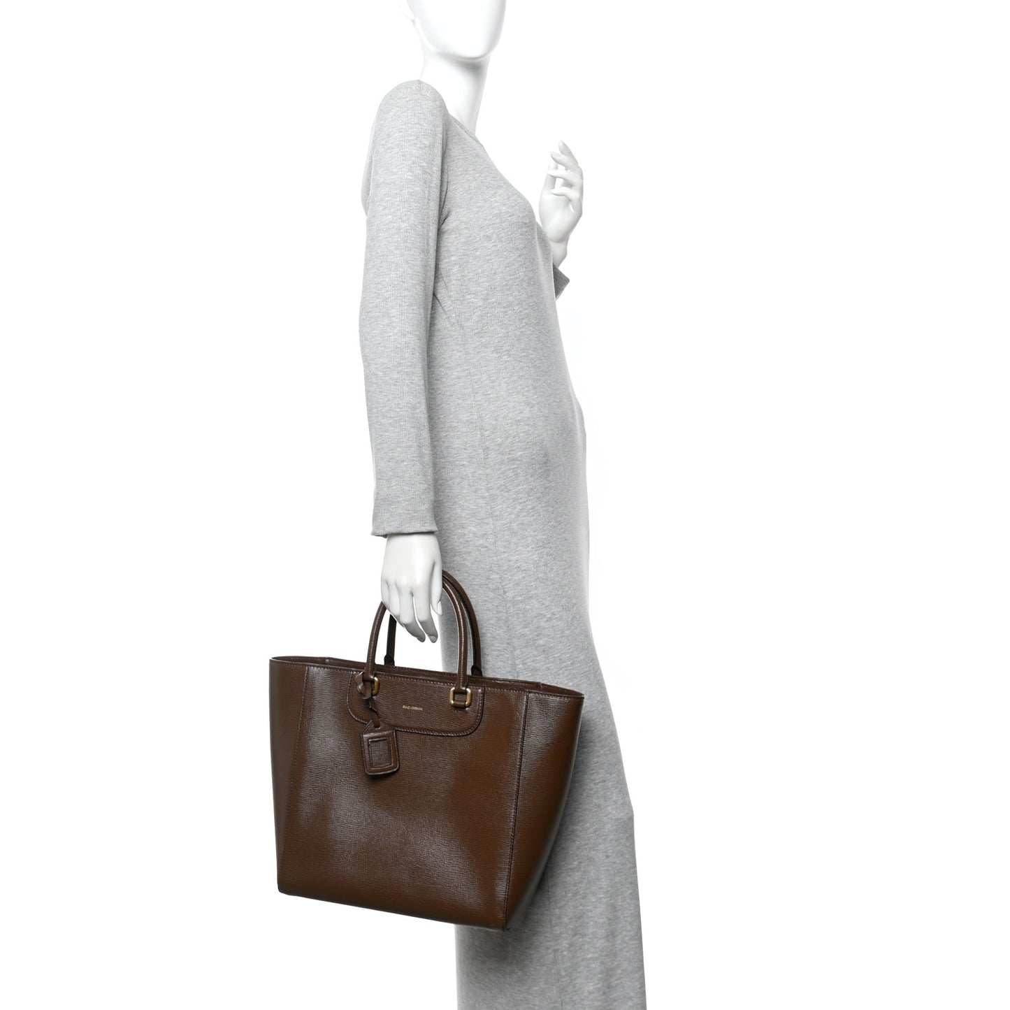 Vitello Stampa Shopping Tote Brown