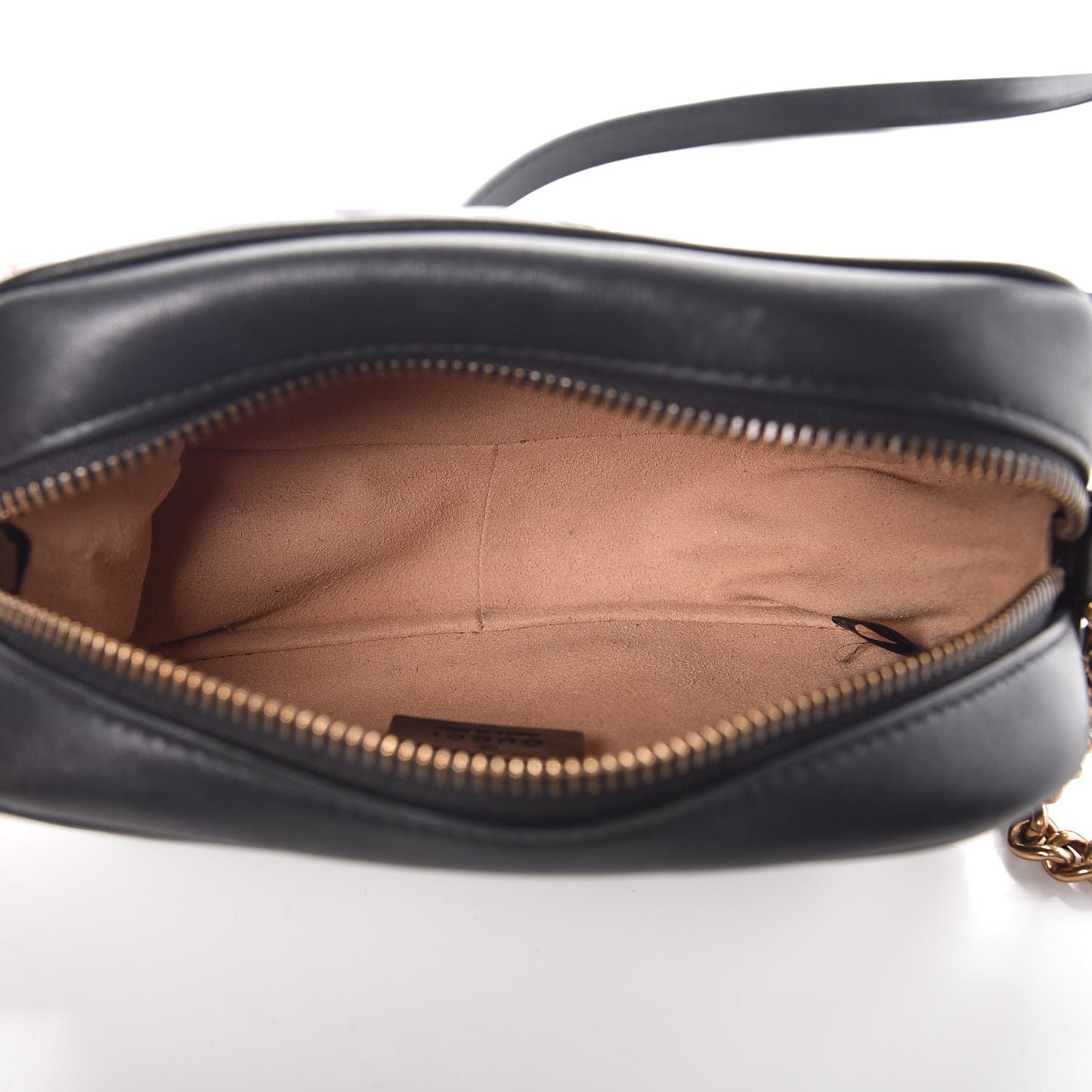 Calfskin Matelasse Mini GG Marmont Chain Shoulder Bag Black