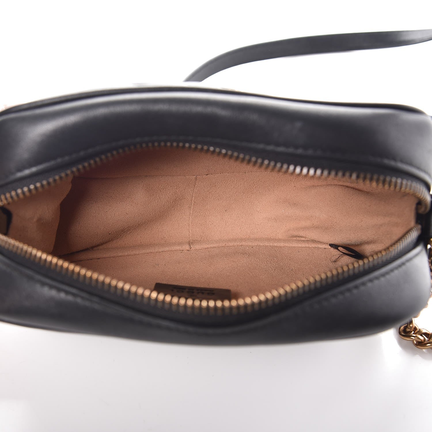 Gucci Calfskin Matelasse Mini GG Marmont Chain Shoulder Bag Black 5 of 7