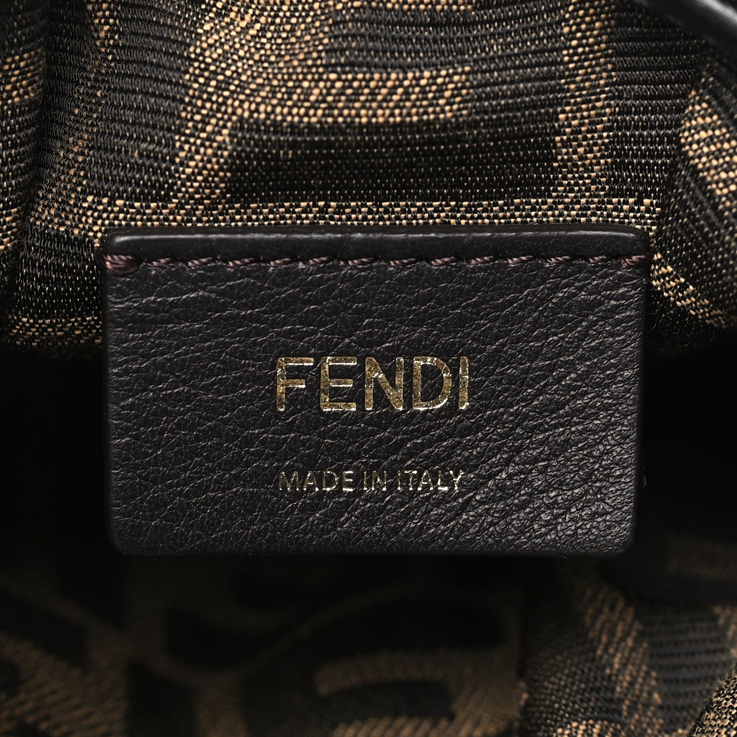 Fendi Silk Vitello King FF 1974 Quilted Mini Mon Tresor Bucket Bag Tobacco Moro 6 of 10
