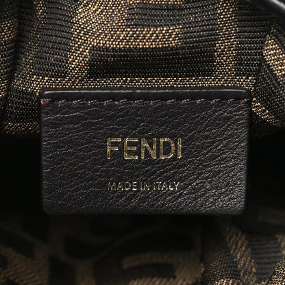Fendi Silk Vitello King FF 1974 Quilted Mini Mon Tresor Bucket Bag Tobacco Moro 6 of 10