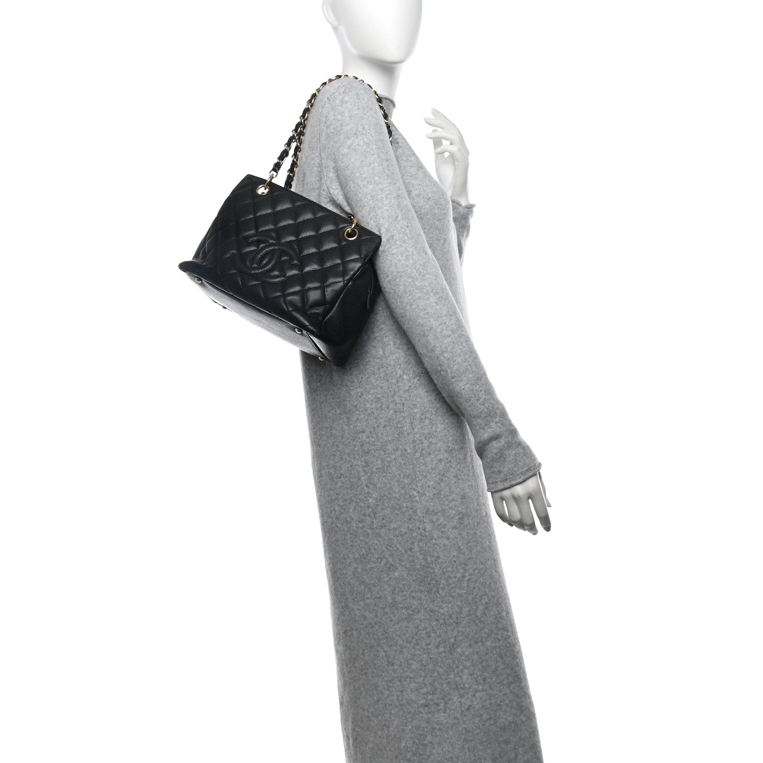 Chanel Caviar Quilted Petit Timeless Tote PTT Black 3 of 10
