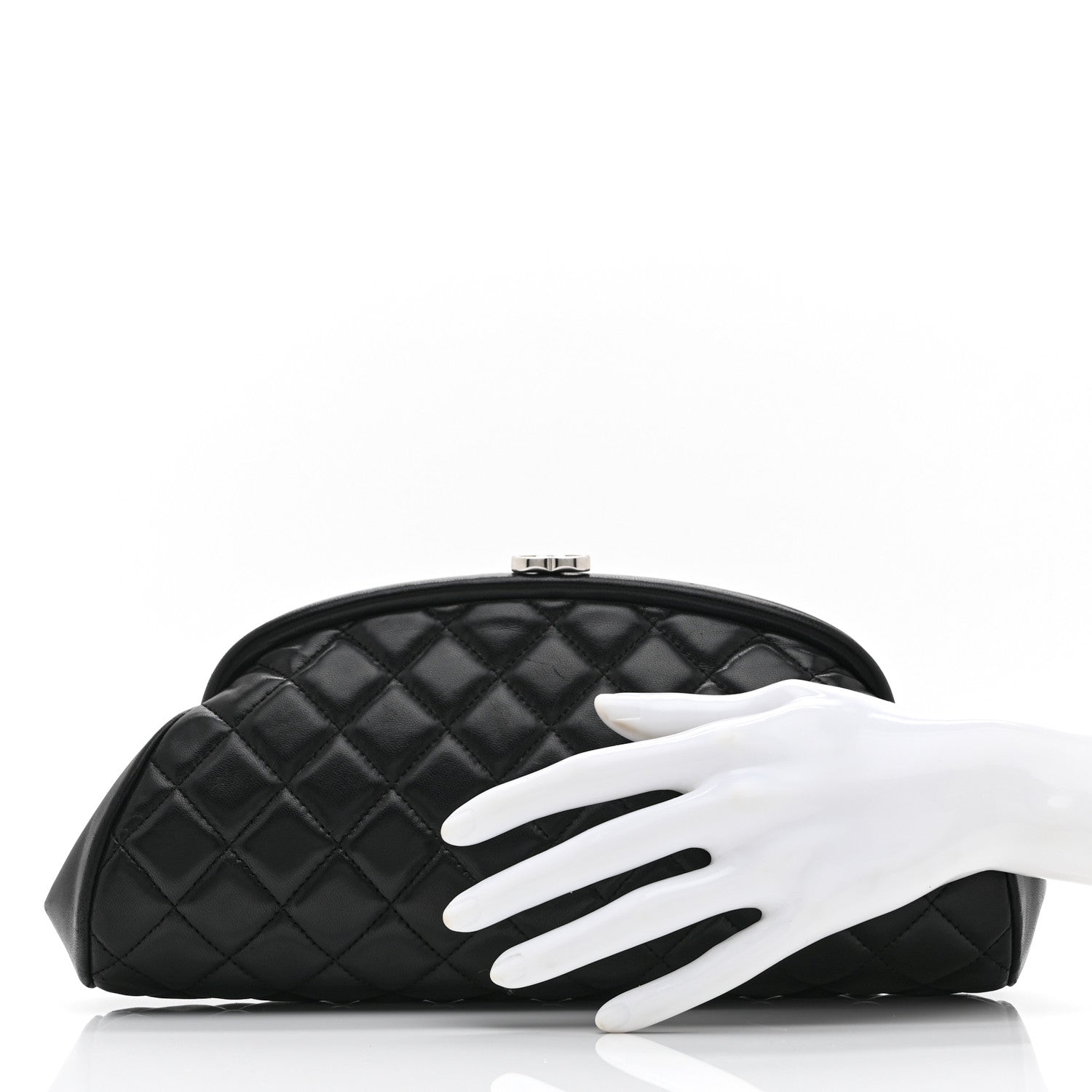 Chanel Lambskin Quilted Timeless Clutch Black 2 of 9
